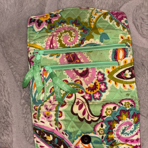 Vera Bradley Green and Purple Paisley Wallet - Picture 3 of 3